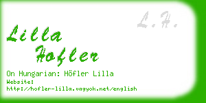 lilla hofler business card